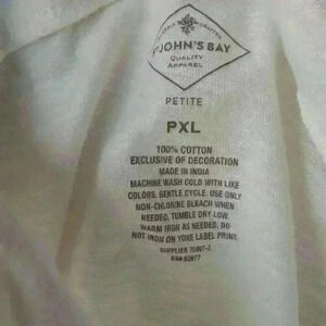 Womens St John's Bay PXL white tank top ruffle Mexican Spanish Flair 100% cotton